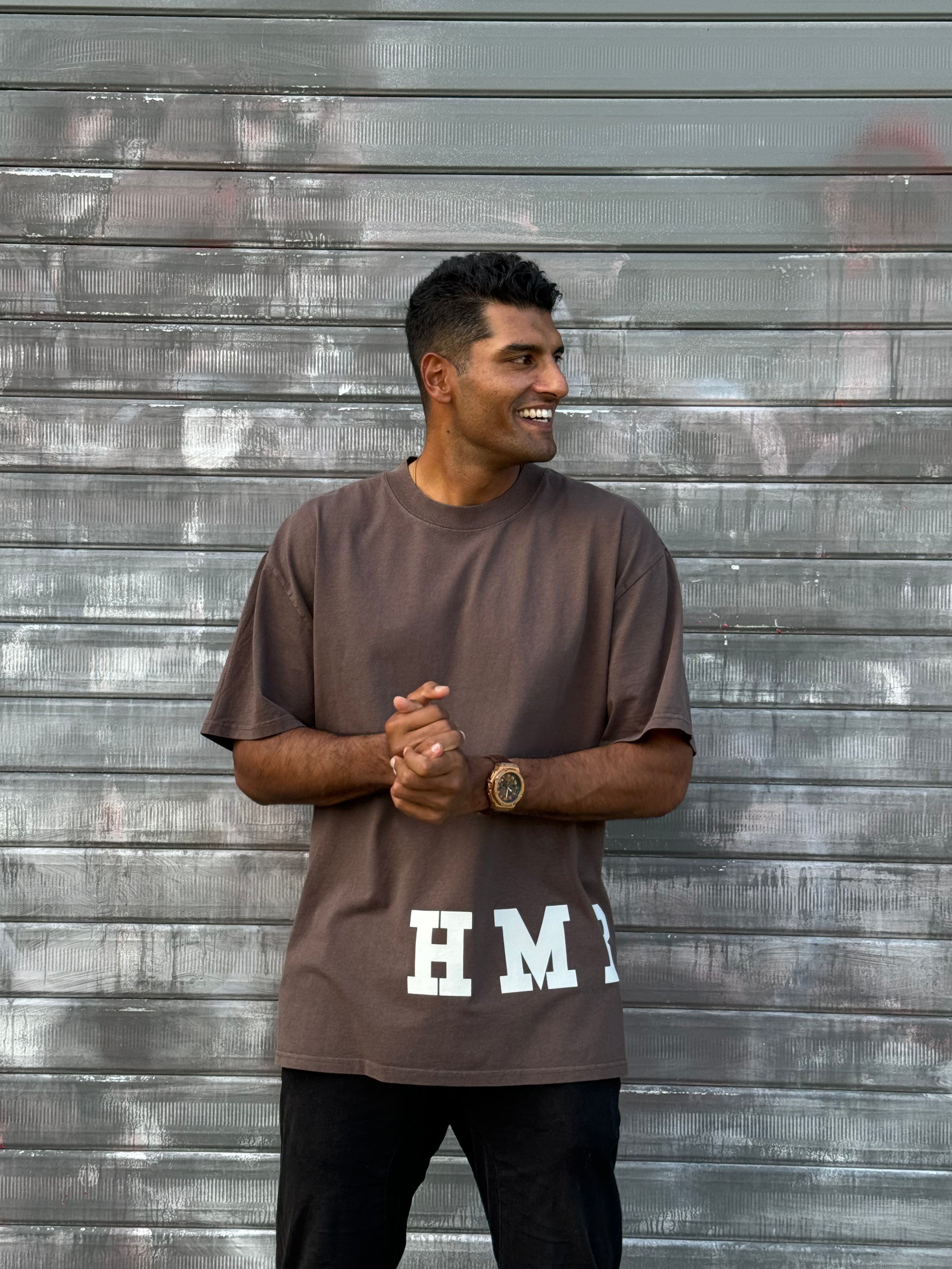 Faded Oversized Tee- Brown - HMBLE. CLOTHING