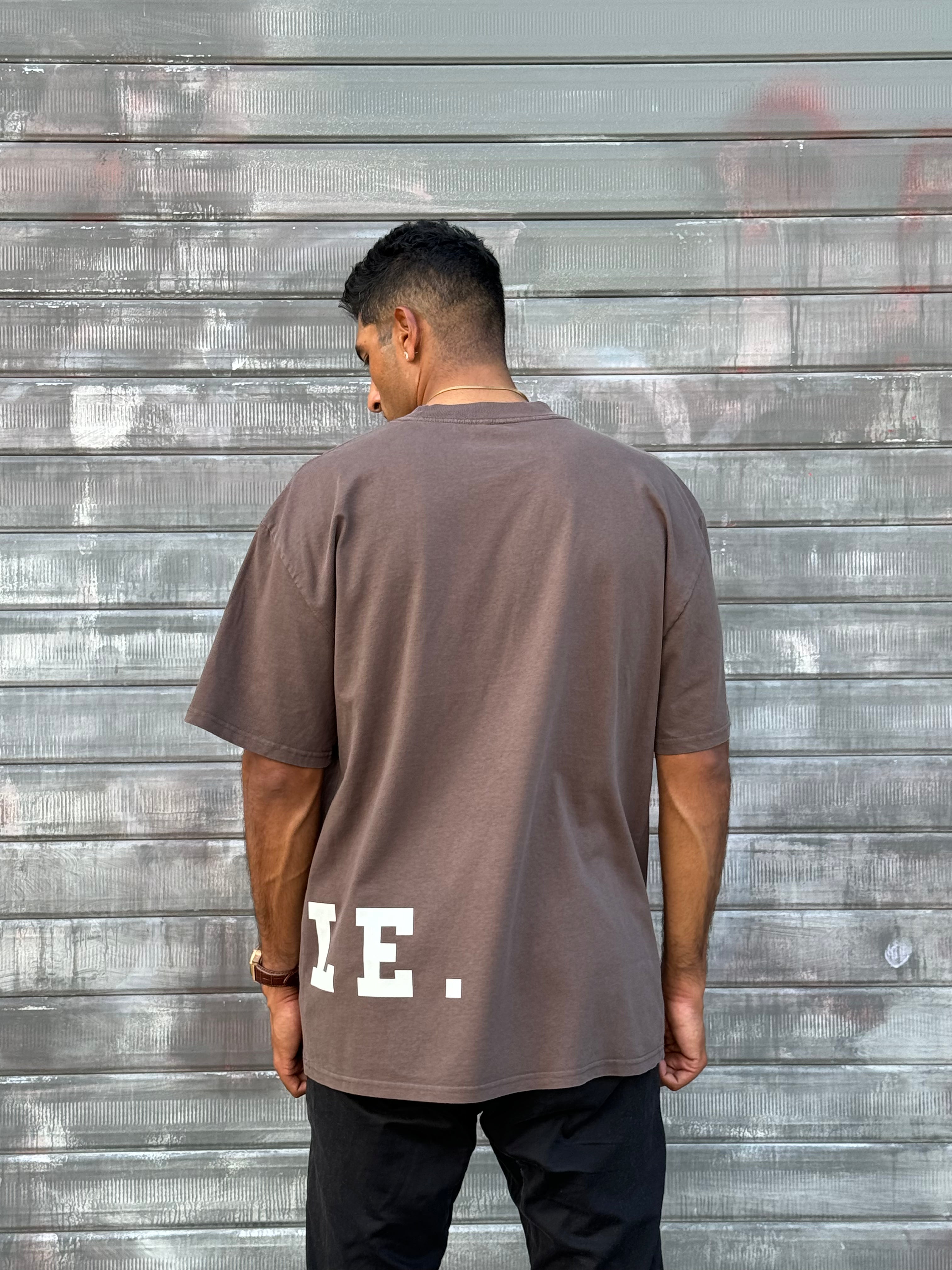 Faded Oversized Tee- Brown - HMBLE. CLOTHING